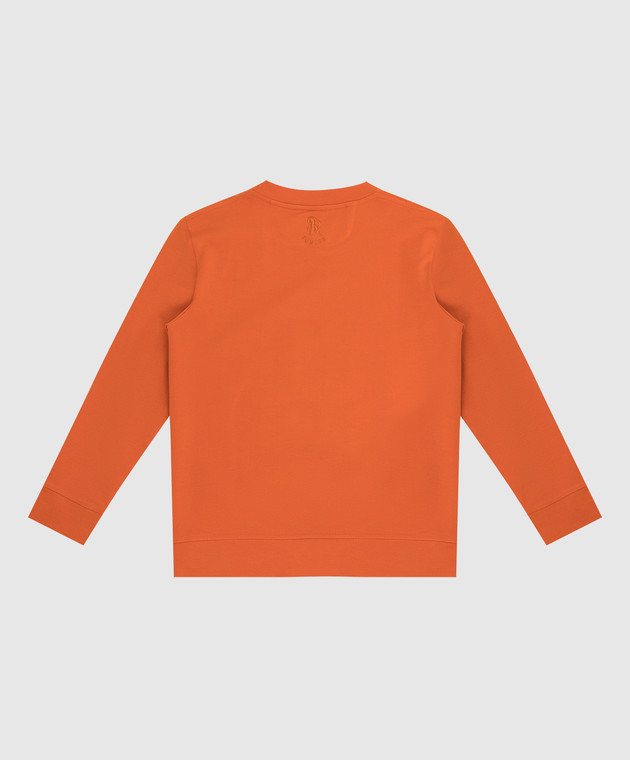 Stefano Ricci Детский оранжевый свитшот с аппликацией YNL7200010726 изображение 2