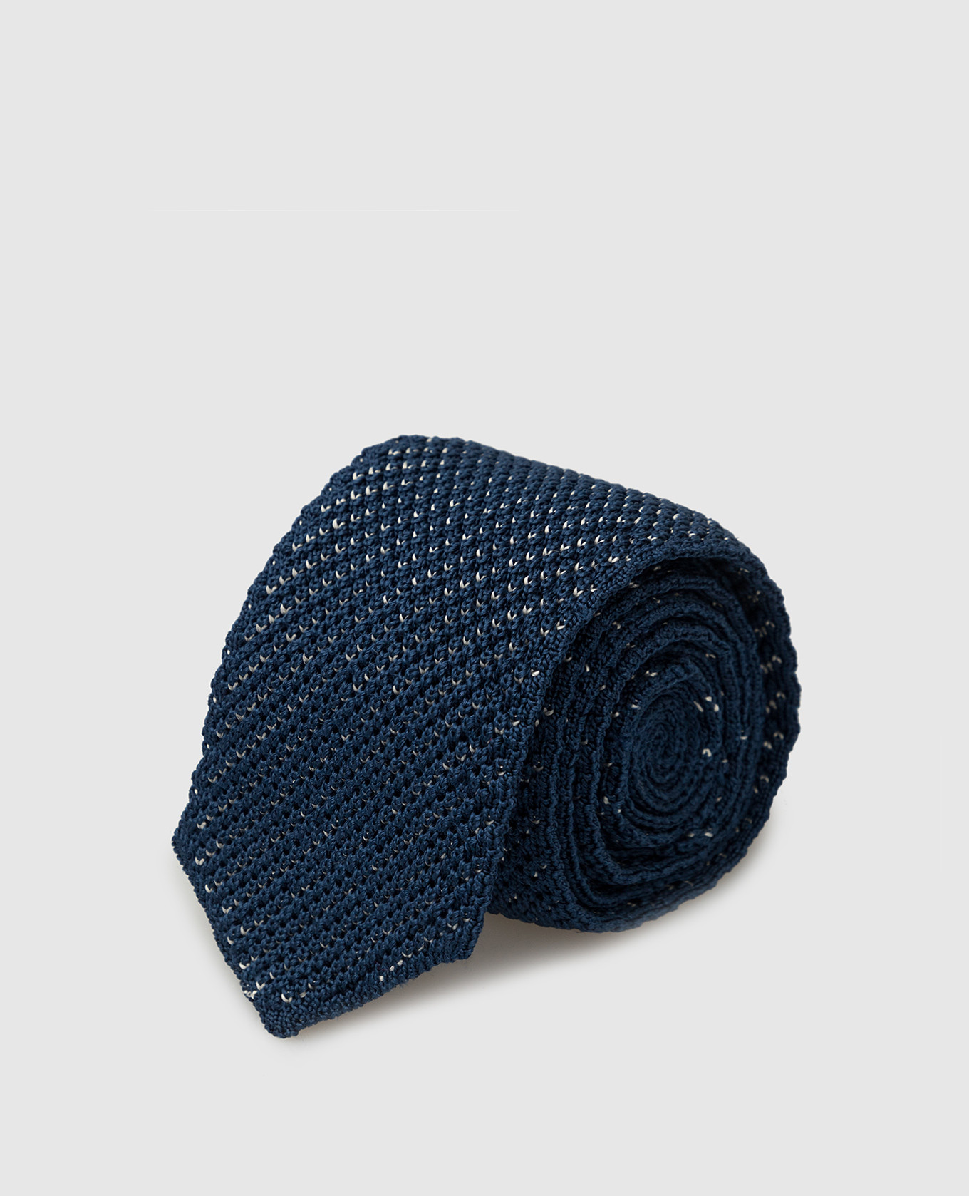 Children's blue patterned silk tie