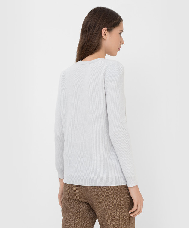 ANNECLAIRE Светло-серый пуловер из шерсти, шелка и кашемира A8045262 изображение 4