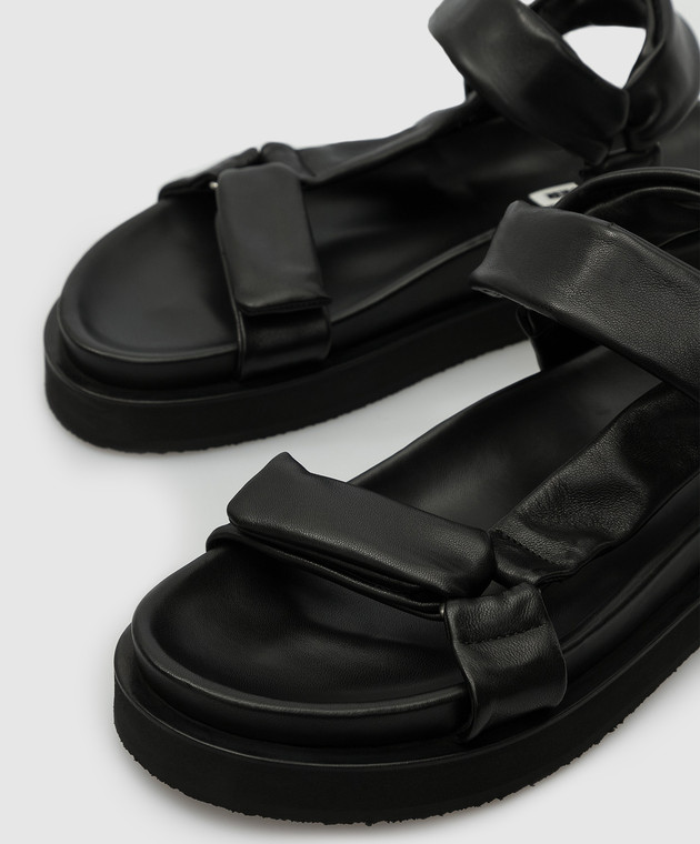 Jil Sander Black Leather Sandals ChangeClear JI36522A13141 изображение 5