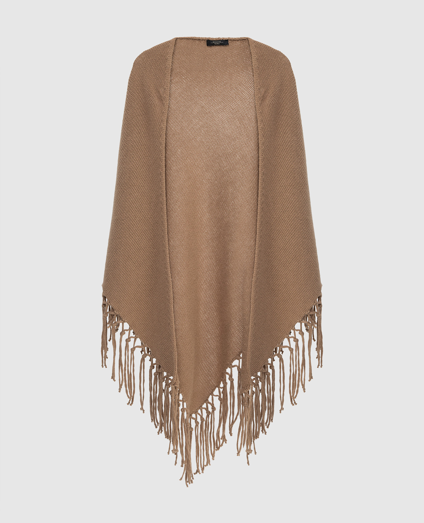 

Шарф Tornado из шерсти с бахромой Max Mara Weekend, Бежевый, Шарфы