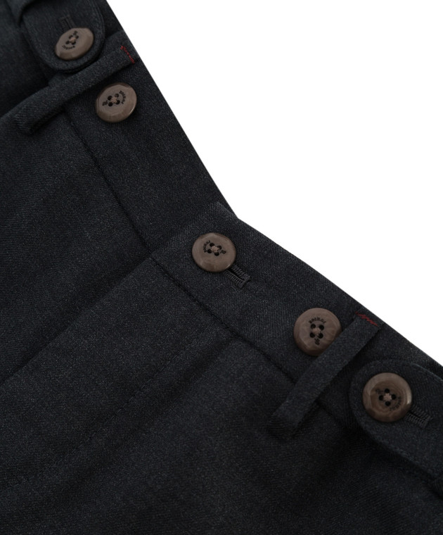 Stefano Ricci Children's dark gray wool trousers Y1T0900000W609 image 3
