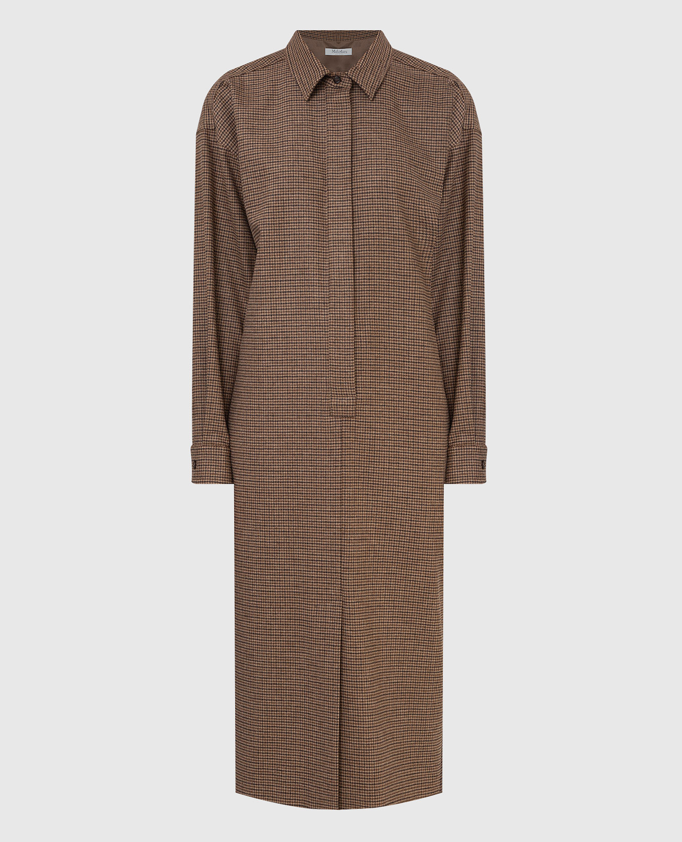Платье-рубашка Reseda из шерсти и кашемира в узор