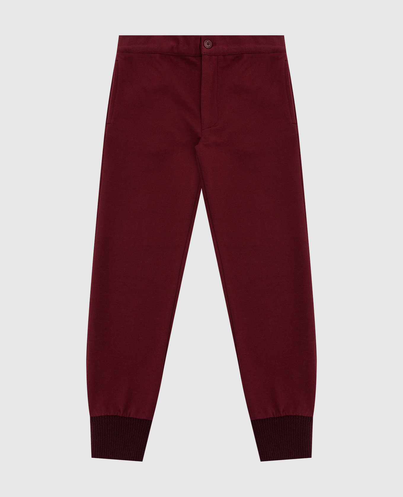 Embroidered cashmere baby joggers