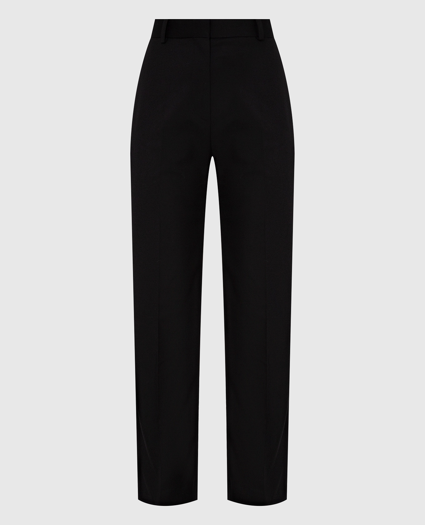 

Черные брюки из шерсти, Черный, Прямые брюки