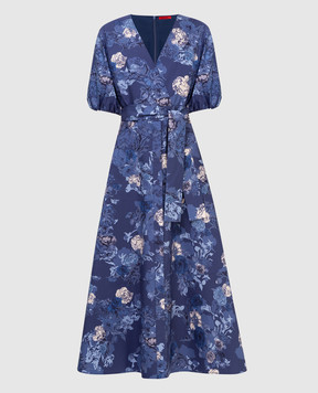 Max & Co Темно-синее платье в цветочный принт RISAIA