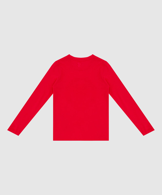 Stefano Ricci Детский красный лонгслив с вышивкой YNH8400011803 изображение 2