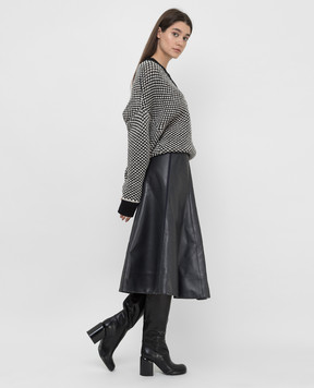 Jil Sander Шкіряна спідниця міді JSPT653570WTL01019