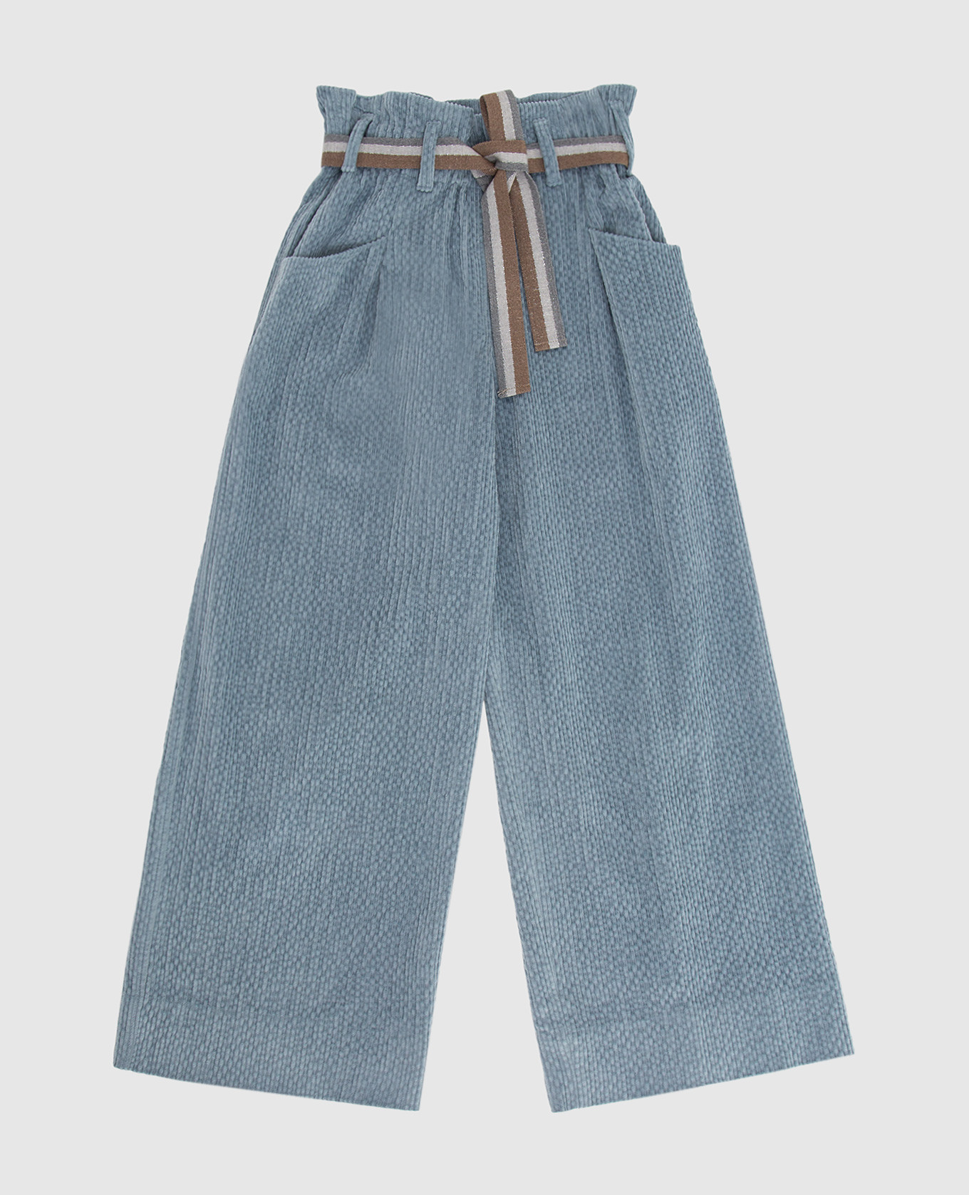 

Детские голубые брюки Brunello Cucinelli, Голубой, Повседневные брюки casual