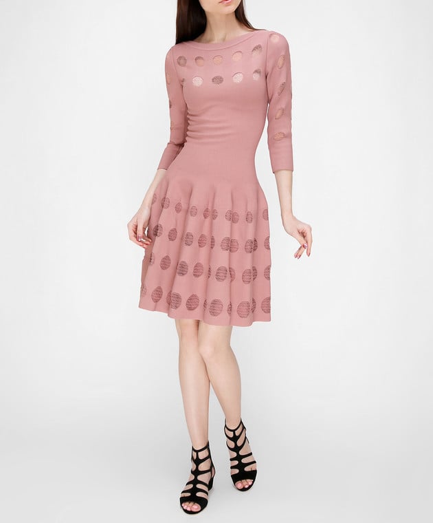 Azzedine Alaia Рожеве плаття з перфорацією 7S9RH14CM299 зображення 2