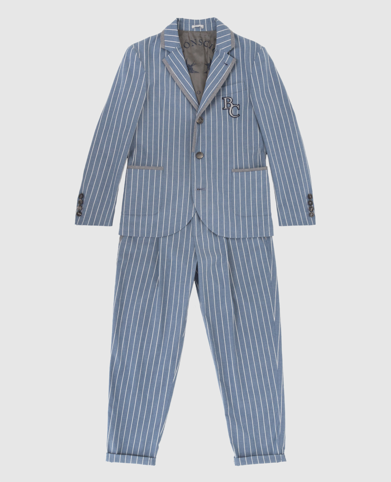 

Детский костюм в полоску Brunello Cucinelli, Синий, Костюмы