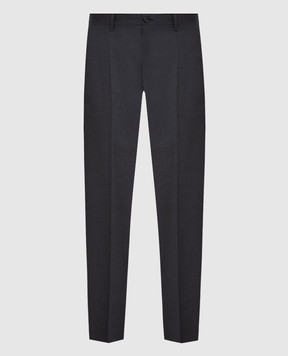 Dolce&Gabbana Темно-серые брюки из шерсти GY6IETFUBFA