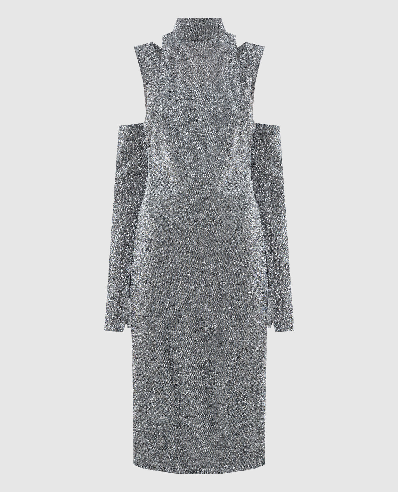 

Серебристое платье с люрексом, Серебристый, Коктейльные платья