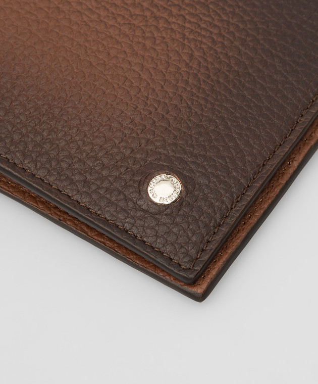 Orciani Темно-коричневе шкіряне портмоне Micron Depp SU0090MIDSIG зображення 4