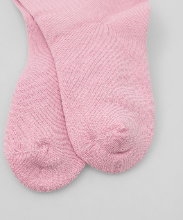 Palm Angels Baby pink socks with logo pattern PGRA003F21KNI001 image 2