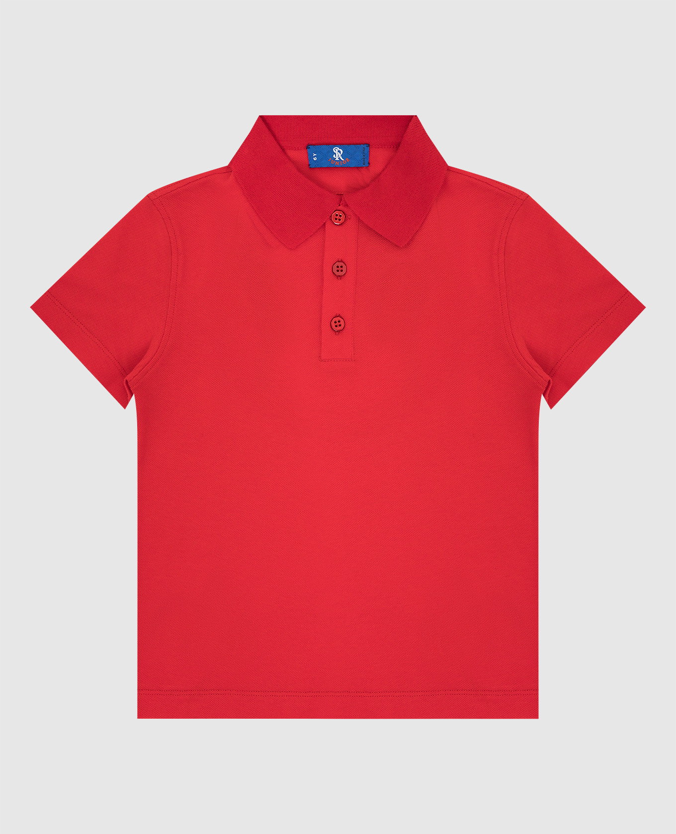 Children's red polo with embroidery