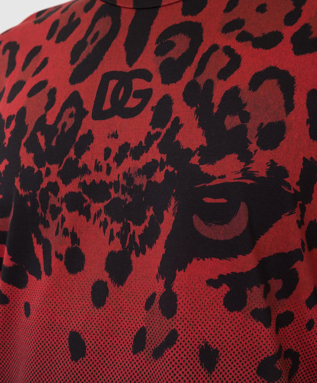 Dolce&Gabbana Футболка с леопардовым принтом G8OA4THI7P4 изображение 5