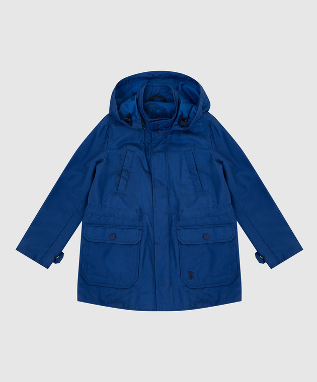 Stefano Ricci Детская синяя шелковая куртка YUJ8200030ST0004