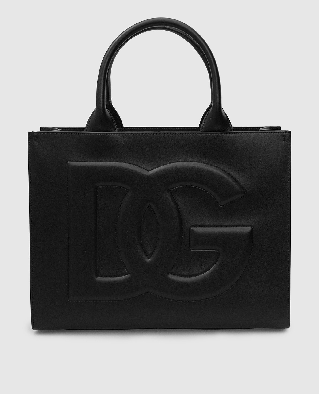 

Черная кожаная сумка-шоппер DG Daily Dolce&Gabbana, Черный, Сумки