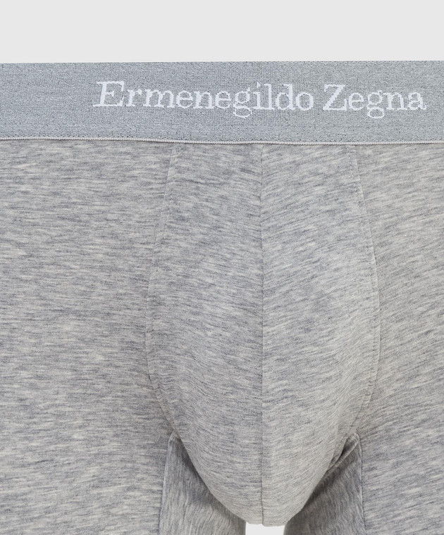 Ermenegildo Zegna Серые трусы-боксеры с логотипом N2LC60050 изображение 3