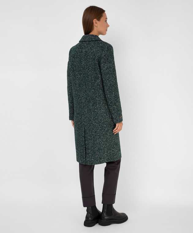 Peserico Темно-зеленое пальто из шерсти S2006708379 изображение 4