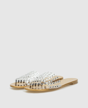 Giuseppe Zanotti Шльопанці з декором з кристалів E100012002