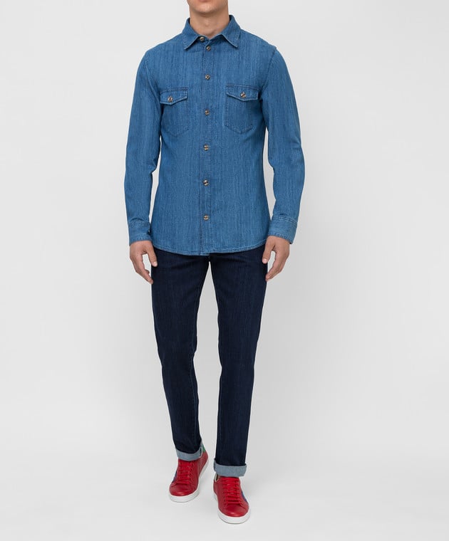 Gucci Синяя джинсовая рубашка 626514XDBBL изображение 2