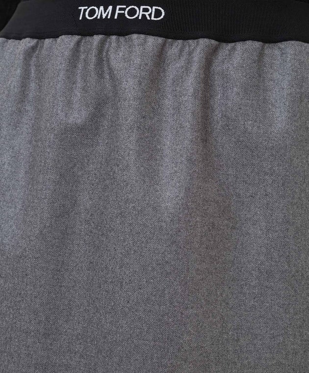 Tom Ford Серая юбка мини из кашемира GC5600FAX778 изображение 5