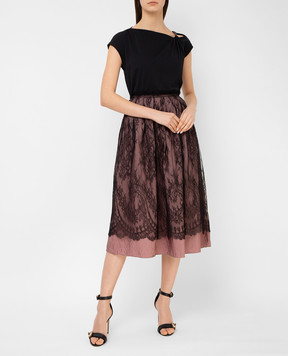 Valentino Темно-розовая юбка MB3RA295313
