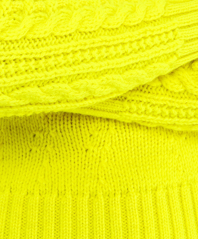 Philosophy di Lorenzo Serafini Неоново-желтый свитер из шерсти в фактурный узор A09257106 изображение 5