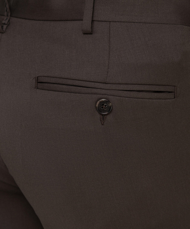 Castello d'Oro Коричневые брюки из шерсти 8062S изображение 5