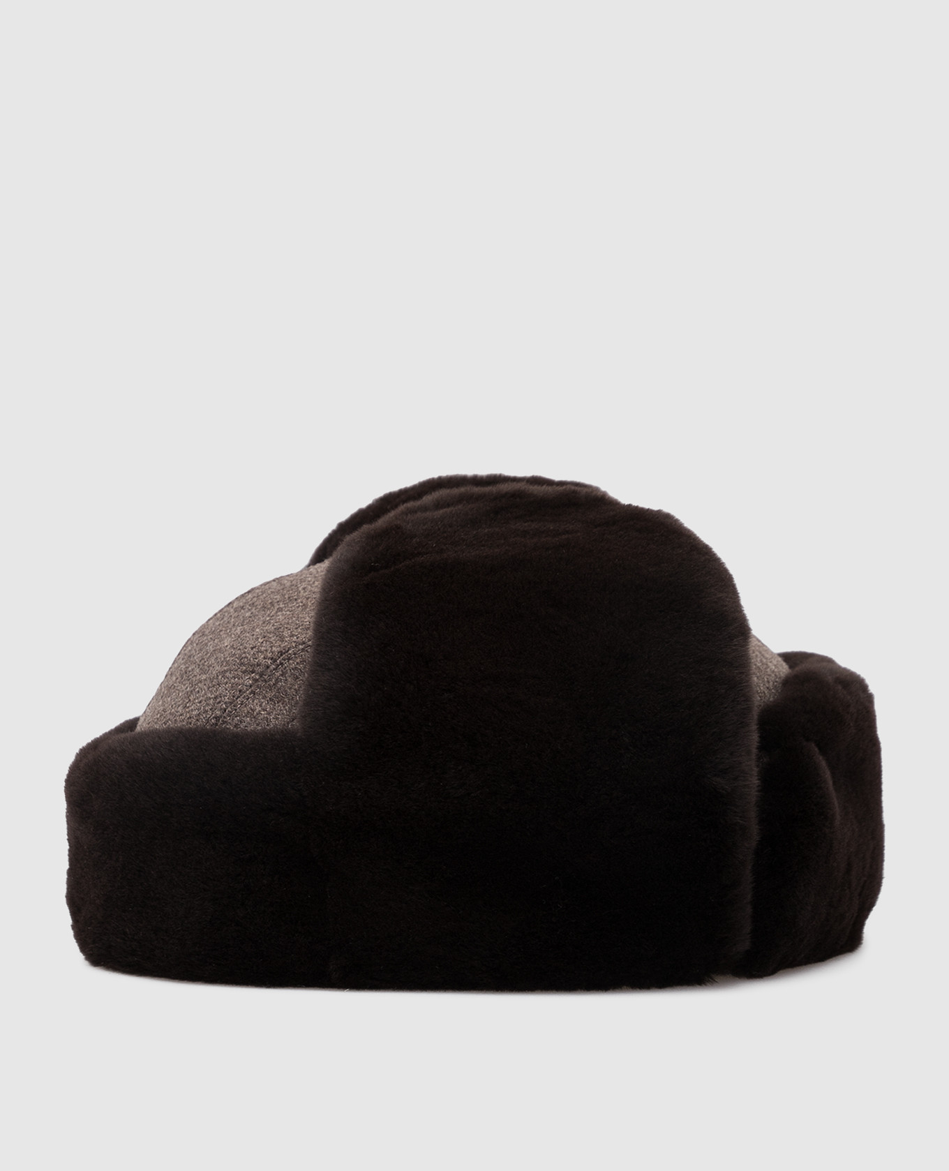 Enrico Mandelli Шапка-ушанка из кашемира с мехом норки CAP5734804 изображение 3