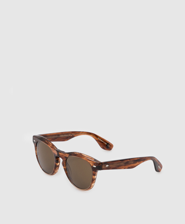 Brunello Cucinelli Коричневые солнцезащитные очки Nino MOCNIN008 изображение 4