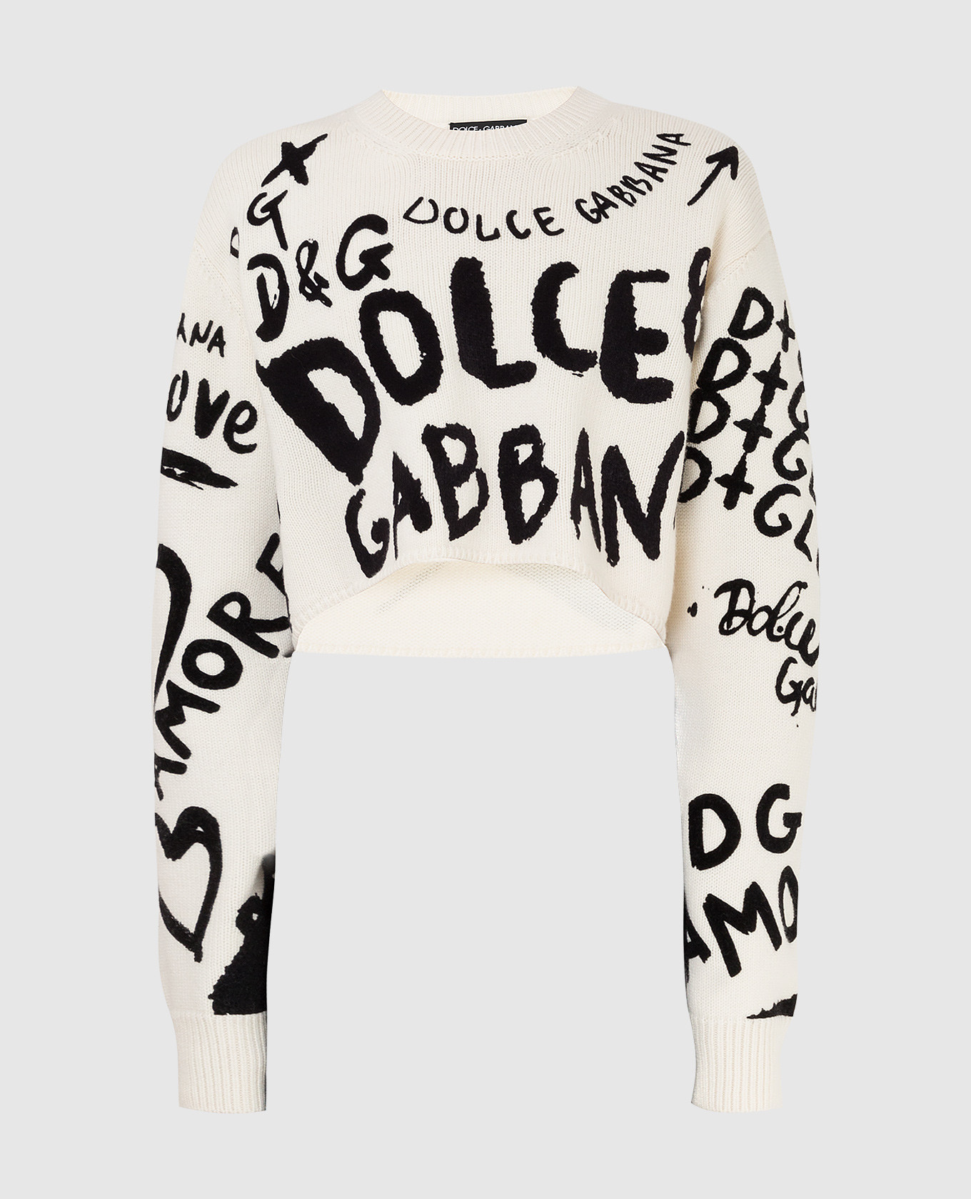 

Свитер с принтом Graffiti DG Dolce&Gabbana, Светло-бежевый, Свитера