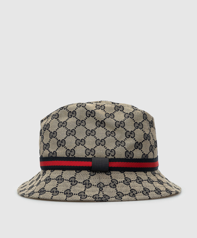 Gucci Панама с узором логотипа и лентами Web 4117904HD09 изображение 2