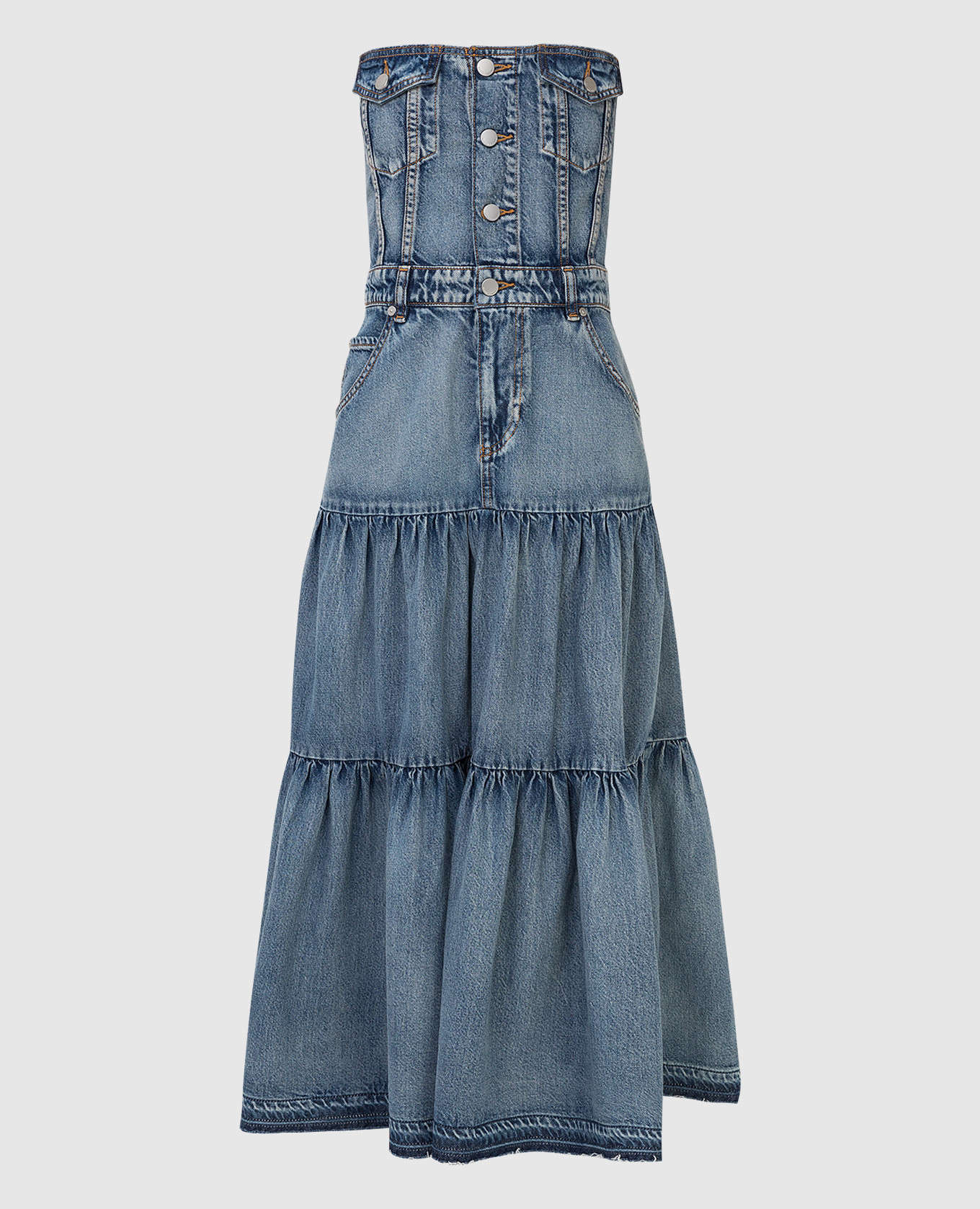 

Джинсовое платье Red Valentino, Синий, Платья Миди