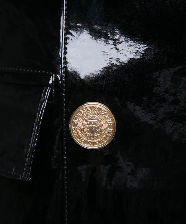 Balmain Черная кожаная юбка 144819 изображение 5