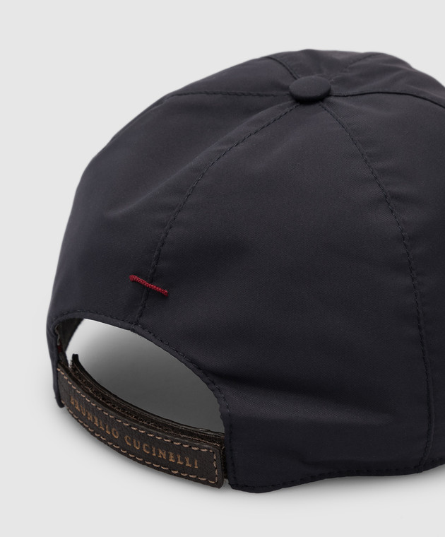 Brunello Cucinelli Темно-синяя кепка с вышивкой эмблемы MM45A9985 изображение 4
