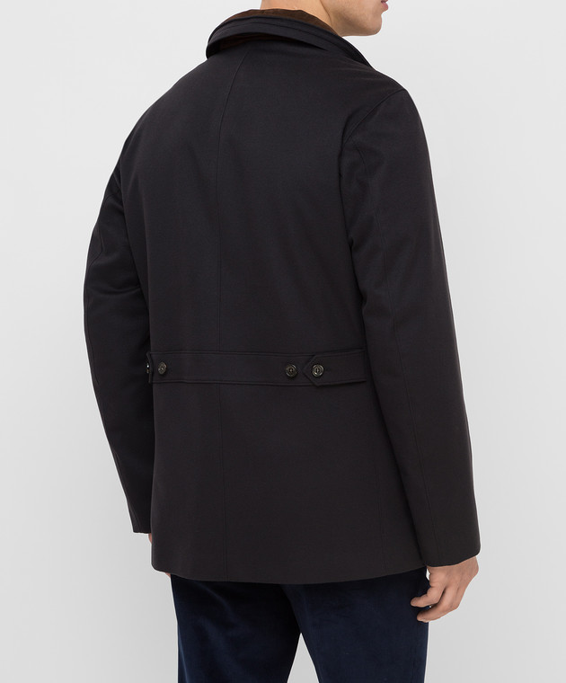 Loro Piana Черное пальто из кашемира FAG3180 изображение 4