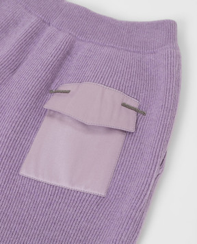 Brunello Cucinelli Дитячі фіолетові джогери з кашеміру B12M14299C