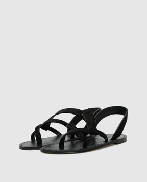 Saint Laurent Черные сандалии 6490091NZ00
