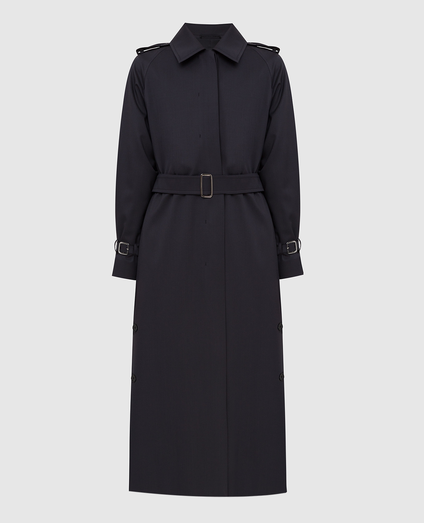 

Темно-синий плащ из шерсти Max Mara, Тёмно-синий, Плащи