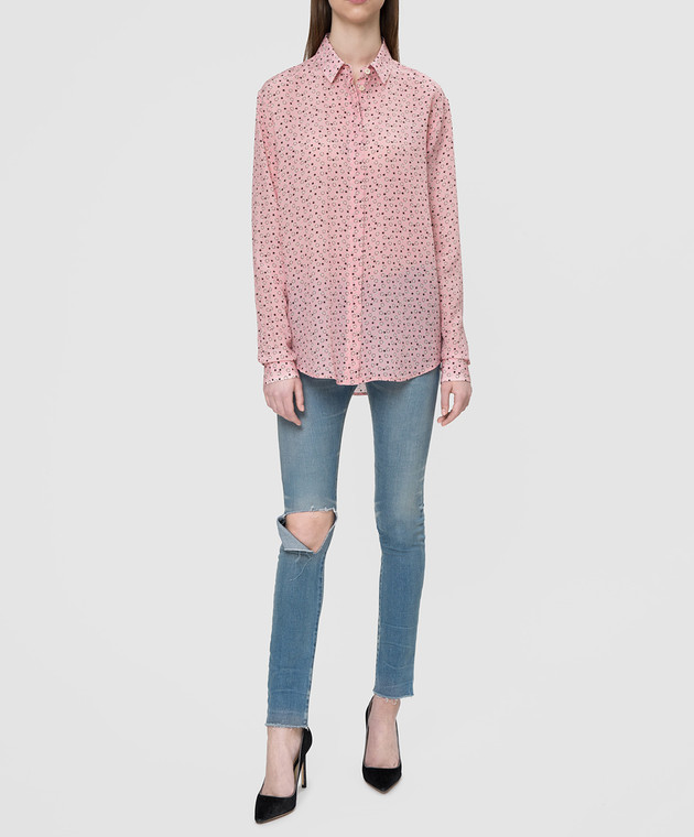 Saint Laurent Рожева блуза з шовку 512192Y374U зображення 2