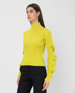 Bottega Veneta Шелковый джемпер с фигурными рукавами 664118V0ZF0