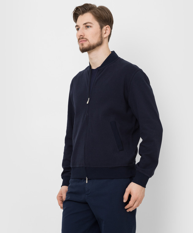 Brunello Cucinelli Темно-синяя спортивная кофта M0T319072G изображение 3