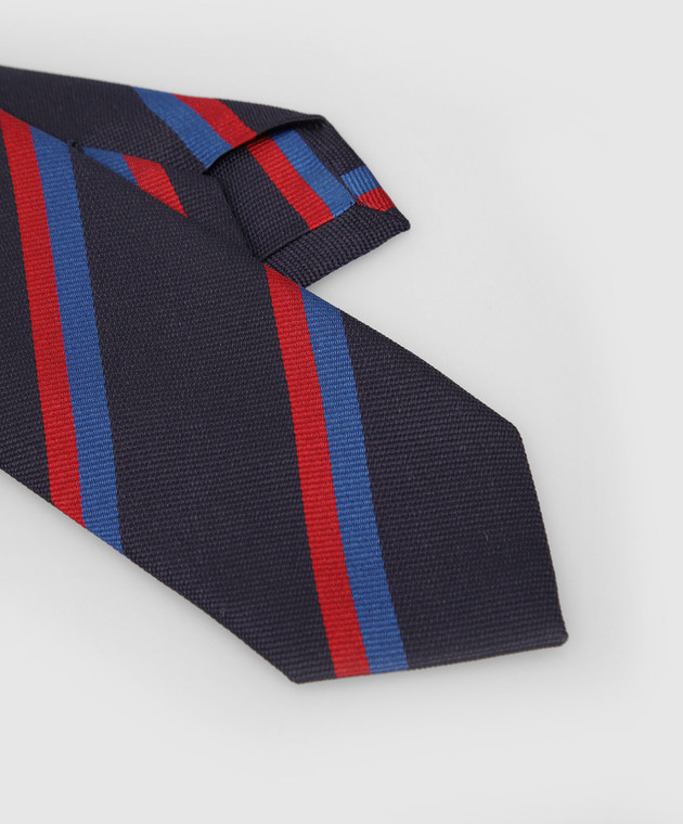 Stefano Ricci Детский шелковый галстук в контрастную полоску YCH30103 изображение 3