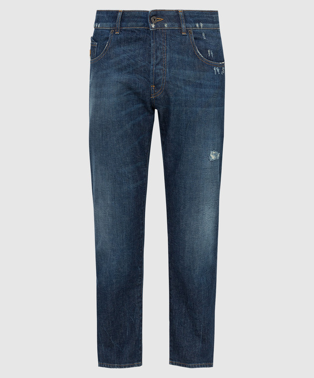 Peserico Синие джинсы с прорехами R54514C00D09477