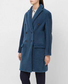 Brunello Cucinelli Синяя дубленка MPMPA9218