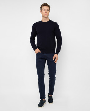 Loro Piana Темно-синий джемпер из кашемира FAB6916