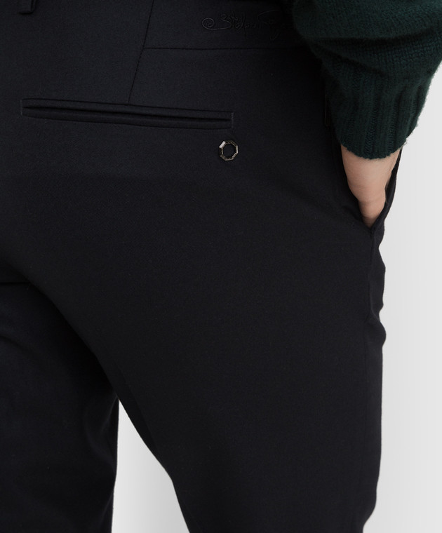 Stefano Ricci Черные брюки из шерсти M1T1400070W610 изображение 5